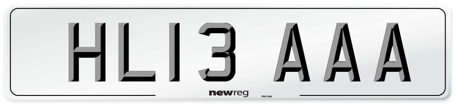 HL13 AAA Number Plate from New Reg